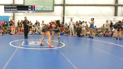 76 lbs Rr Rnd 3 - Reghan Koch, Apex (OH) Girls - W vs Kallie Manuel, Michigan Wrestling Academy - W