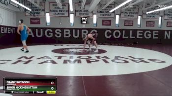 157 lbs Quarterfinal - Brady Swenson, Augsburg vs Simon Hickingbottom, Iowa Lakes CC