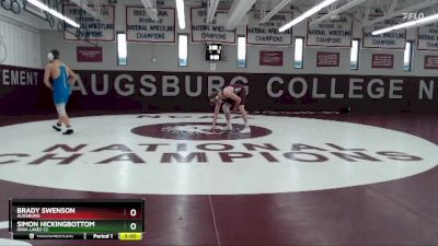 157 lbs Quarterfinal - Brady Swenson, Augsburg vs Simon Hickingbottom, Iowa Lakes CC