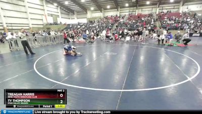 140 lbs Cons. Round 3 - Ty Thompson, Star Valley Braves vs Treagan Harris, Ririe Youth Wrestling Club