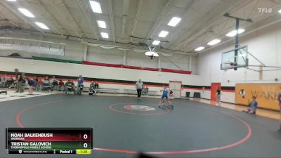 91 lbs Round 2 - Noah Balkenbush, Sheridan vs Tristan Galovich, Thermopolis Middle School