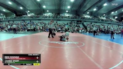 80 lbs Cons. Round 2 - Remi Downing, Greater Heights Wrestling-AAA vs Cahree Smart, STL Warrior-AA 