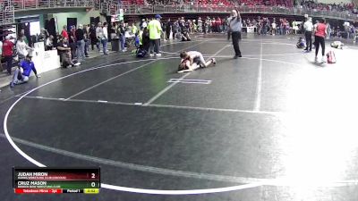 95 lbs Cons. Round 3 - Judah Miron, Hawks Wrestling Club (Lincoln) vs Cruz Mason, Broken Bow Wrestling Club