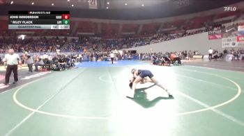 3A Boys 120 lbs Quarterfinal - Riley Flack, La Pine Boys vs John Henderson, Harrisburg Boys