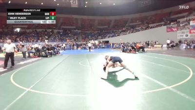 3A Boys 120 lbs Quarterfinal - Riley Flack, La Pine Boys vs John Henderson, Harrisburg Boys