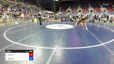 100 lbs Cons 32 #2 - Laila Lopez, AZ vs Lydia Bagley, NJ