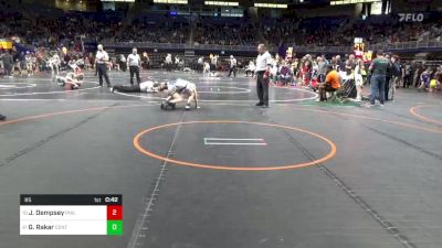 85 lbs Rd 4 - Consi Of 8 #1 - Jack Dempsey, Philadelphia vs Grayson Rakar, Central Cambria