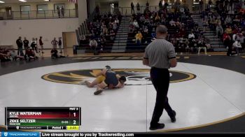 133 lbs Cons. Round 3 - Kyle Waterman, Drexel vs Zeke Seltzer, Missouri