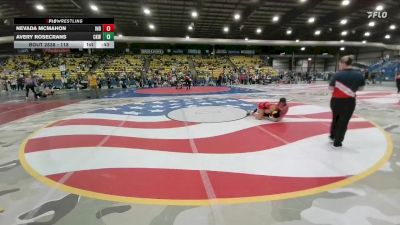 118 lbs Cons. Round 3 - Nevada McMahon, Individual vs Avery Rosecrans, Camel Kids Wrestling