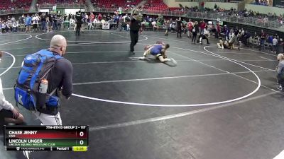 117 lbs Semifinal - Chase Jenny, CWO vs Lincoln Unger, Lincoln Squires Wrestling Club