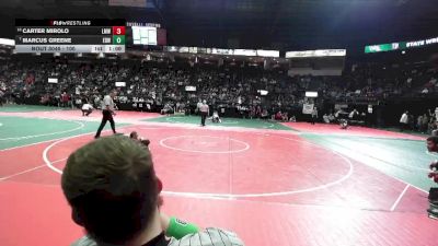 100 lbs Champ. Round 2 - Marcus Greene, EDW2 vs Carter Mirolo, LMW1