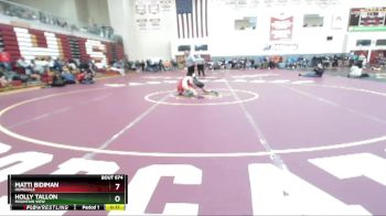 126 lbs Cons. Round 6 - Holly Tallon, Mountain View vs Matti Bidiman, Homedale