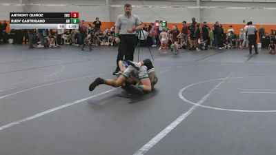 110 lbs Round 2 (4 Team) - Rudy Castrigano, Aurora Wrestling vs Anthony Quiroz, Silo WC