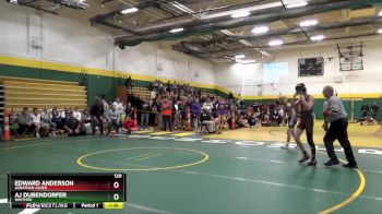 120 lbs Champ. Round 1 - Edward Anderson, Jonathan Alder vs AJ Dubendorfer, Whitmer