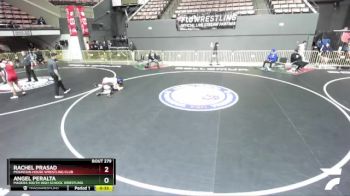 142 lbs Cons. Round 2 - Angel Peralta, Madera South High School Wrestling vs Rachel Prasad, Mountain House Wrestling Club