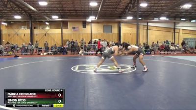 184 lbs Cons. Round 4 - Makoa McCreadie, Arizona Christian University vs Simon Ross, Washington State University