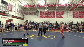 JV-29 lbs Round 3 - Avery Evans, Central DeWitt vs Lauren Archer, Ottumwa