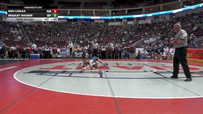 133 lbs First Round - Erik Carlile, Penns Valley vs Bradley Wagner, Mifflinburg