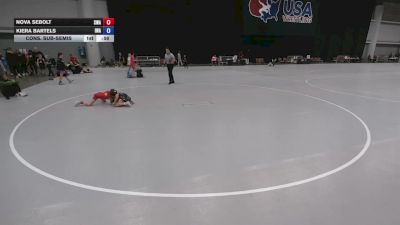 56.1-59.3 lbs Cons. Sub-semis - Nova Sebolt, Sebolt Wrestling Academy vs Kiera Bartels, Ironhawk Wrestling Academy