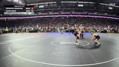 D1-113 lbs Quarterfinal - Gavin Lewis, Oxford HS vs Bronson Shinkonis, Brighton HS