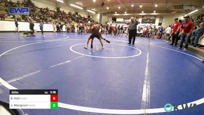 90 lbs Semifinal - Barrett Nail, Hilldale Youth Wrestling Club vs Jacob Mangrum, Wagoner Takedown Club