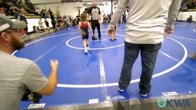 55 lbs Consi Of 8 #2 - Brodie Copeland, Wyandotte Youth Wrestling vs Brantlee Coffey, Wagoner Takedown Club