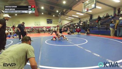52 lbs Consolation - Lincoln Spain, Raw Wrestling Club vs Bear Bryan, Coweta Tiger Wrestling