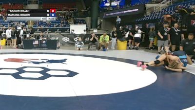 135 lbs Champ. Rd Of 16 - Kaison Miller, Kansas vs Mariana Bowen, Tennessee