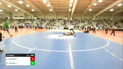 195 lbs 5th Place - Zachary Caldwell, NY vs Noah Templin, PA