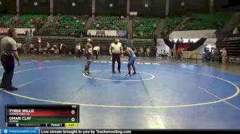 132 lbs Champ. Round 1 - Tyrek Willis, Center Point HS vs Omari Clay, Athens