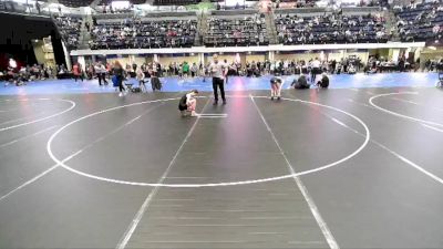 Girls 7th - 8th grade - 100 Champ. Round 3 - Penelope Scott, Riverhawk Wrestling Club vs Aubrey Hoveland, Immortal Athletics WC