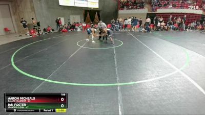 106 lbs Semis (4 Team) - Ian Foster, Leander Glenn vs Aaron Micheals, Dallas Hillcrest