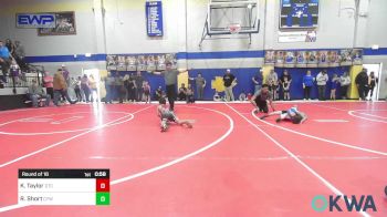 52 lbs Round Of 16 - KJ Taylor, Owasso Takedown Club vs Rylan Short, Coweta Tiger Wrestling