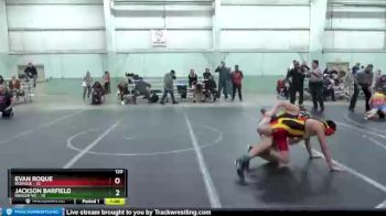 120 lbs Round 1 (8 Team) - Evan Roque, Rednose vs Jackson Barfield, Ranger WC