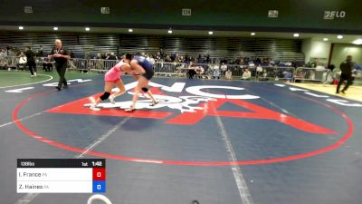 138 lbs Semifinal - Isis France, PA vs Zoey Haines, PA