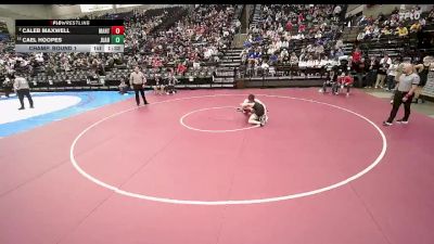 3A 157 lbs Champ. Round 1 - Cael Hoopes, Juab vs Caleb Maxwell, Manti