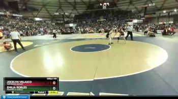 Girls 145 lbs Cons. Semi - Jocelyn Velasco, Toppenish (Girls) vs Emilia Robles, Peninsula (Girls)