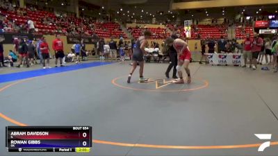 160 lbs Cons. Round 3 - Abram Davidson, IL vs Rowan Gibbs, OK