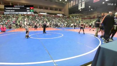 96 lbs Quarterfinal - Damian Barbosa, Honey Badger Wrestling Club vs Vann Bray, Rogers Iron Wrestling Club