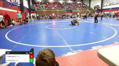 140 lbs Quarterfinal - Inell DeRogers, Ponca City vs Breylon Burdick, Sapulpa High School