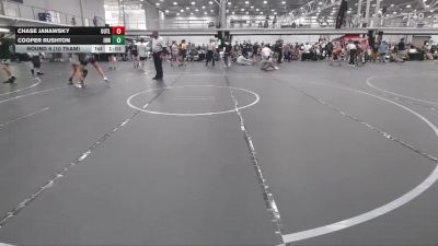 130 lbs Round 6 (10 Team) - Cooper Rushton, Iron Horse White vs Chase Janawsky, Outlaws MS