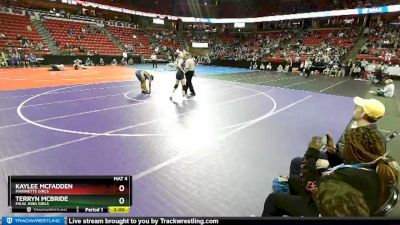 Girls 152 lbs Quarterfinal - Kaylee Mcfadden, Marinette Girls vs Terryn Mcbride, Milw. King Girls