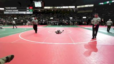 45 lbs Semifinal - Attikus Tucker, HEW1 vs Kairo Martin, OHCA