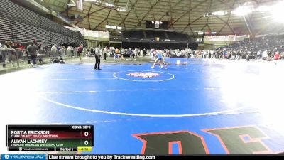 115 lbs Cons. Semi - Portia Erickson, Clark County Youth Wrestling vs Aliyah Lachney, Thunder Mountain Wrestling Club