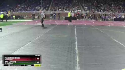 D4-157 lbs Cons. Round 1 - Mason Lindsey, Bronson HS vs Jax Lipnitz, St Ignace HS