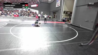 110 lbs Quarterfinal - Ashton Kelley, Gold Medal Wrestling Club vs Austin Page, AF Green Demons