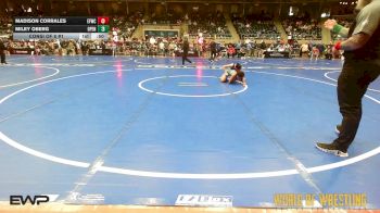 110 lbs Consi Of 8 #1 - Madison Corrales, Elite Force Wrestling Club vs Miley Oberg, Open Mats