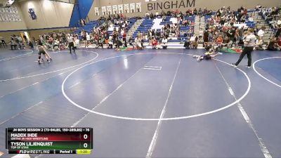 76 lbs Cons. Semi - Maddx Ihde, Uintah Jr High Wrestling vs Tyson Liljenquist, Top Of Utah