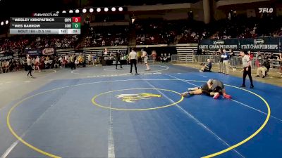 D 3 144 lbs Cons. Round 3 - Wesley Kirkpatrick, Church Point vs Wes Barrow, South Beauregard