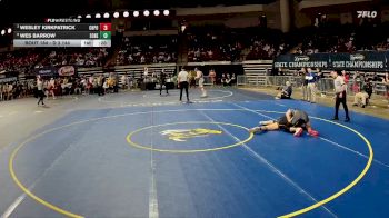 D 3 144 lbs Cons. Round 3 - Wesley Kirkpatrick, Church Point vs Wes Barrow, South Beauregard